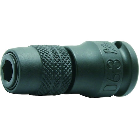 Ko-Ken Adaptor 1/4 For 1/4H Bit 45mm Locking Quick release 3/8 Sq. Drive 13142-D6.3